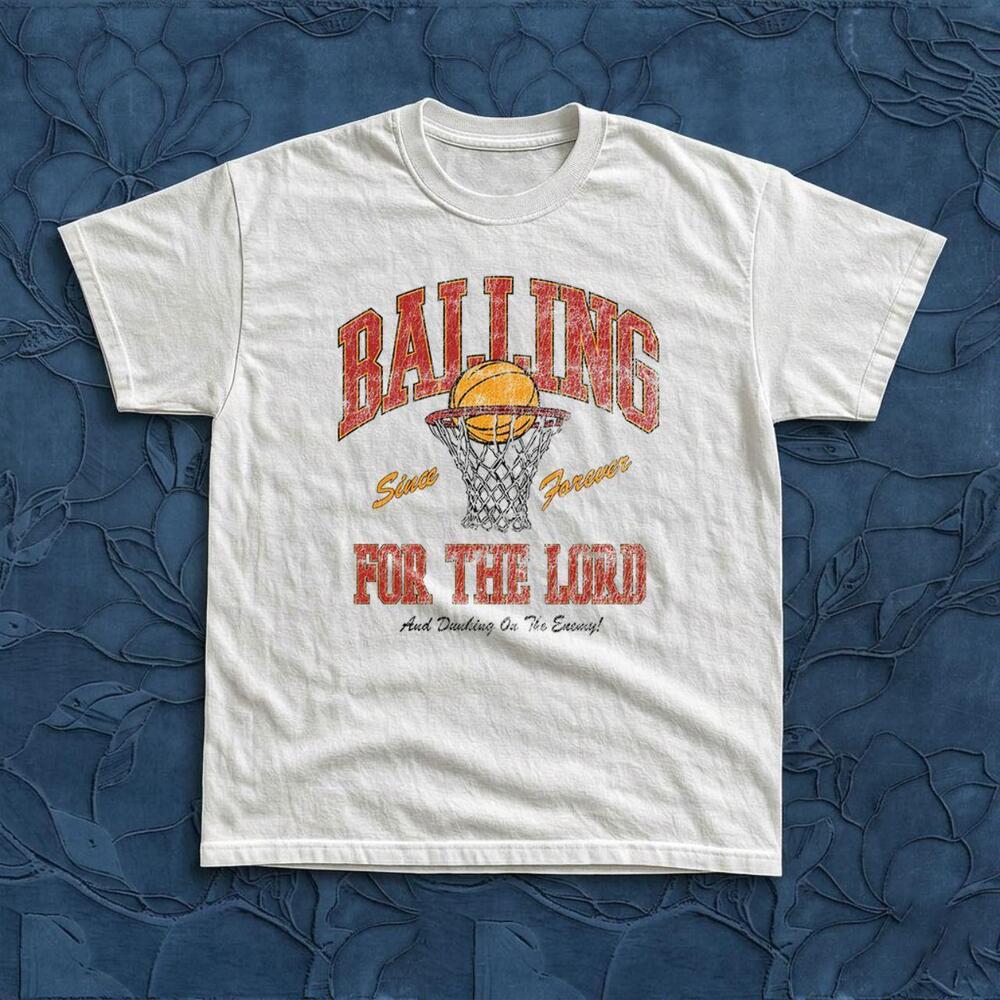 Retro Jesus Dunking On Enemy Graphic Tee